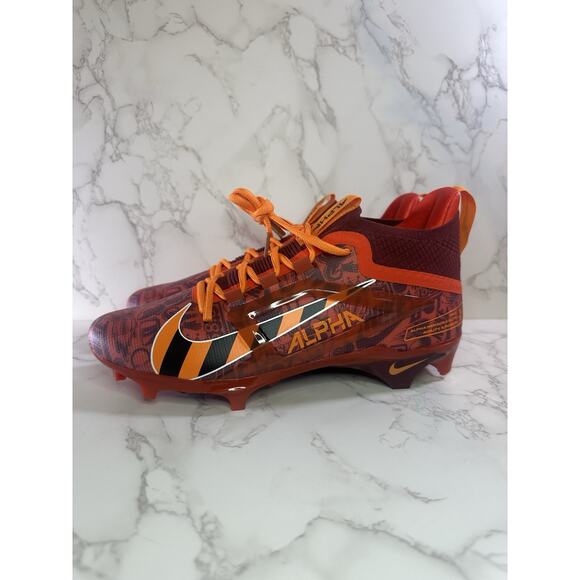 Nike Men Alpha Menace 4 Elite NRG FQ4046-600 Orange Football Cleat Shoes Sz 10.5 main image 5